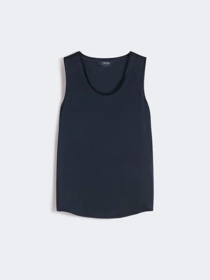Satin top, midnightblue