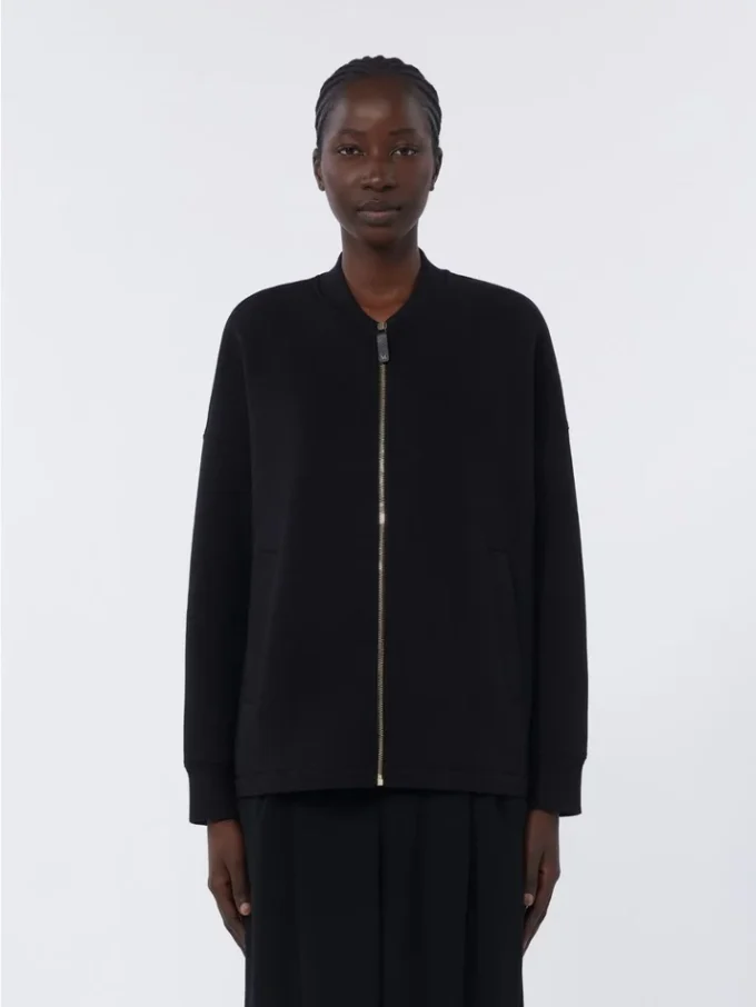Scuba jersey jacket, black