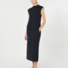Scuba jersey sheath dress, ultramarine