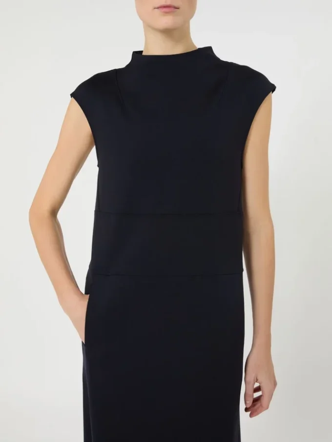 Scuba jersey sheath dress, ultramarine