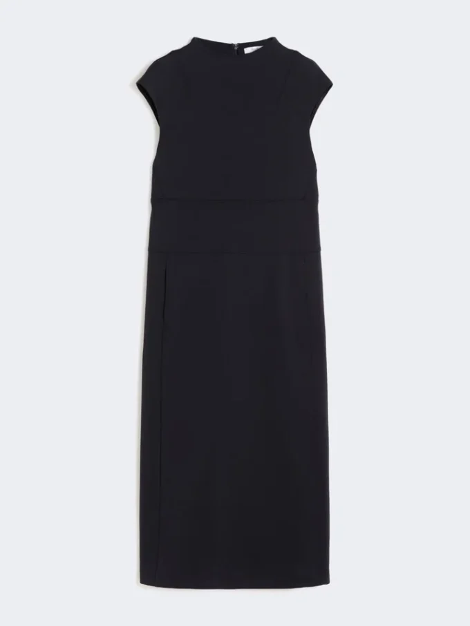 Scuba jersey sheath dress, ultramarine