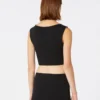 Scuba jersey top, black