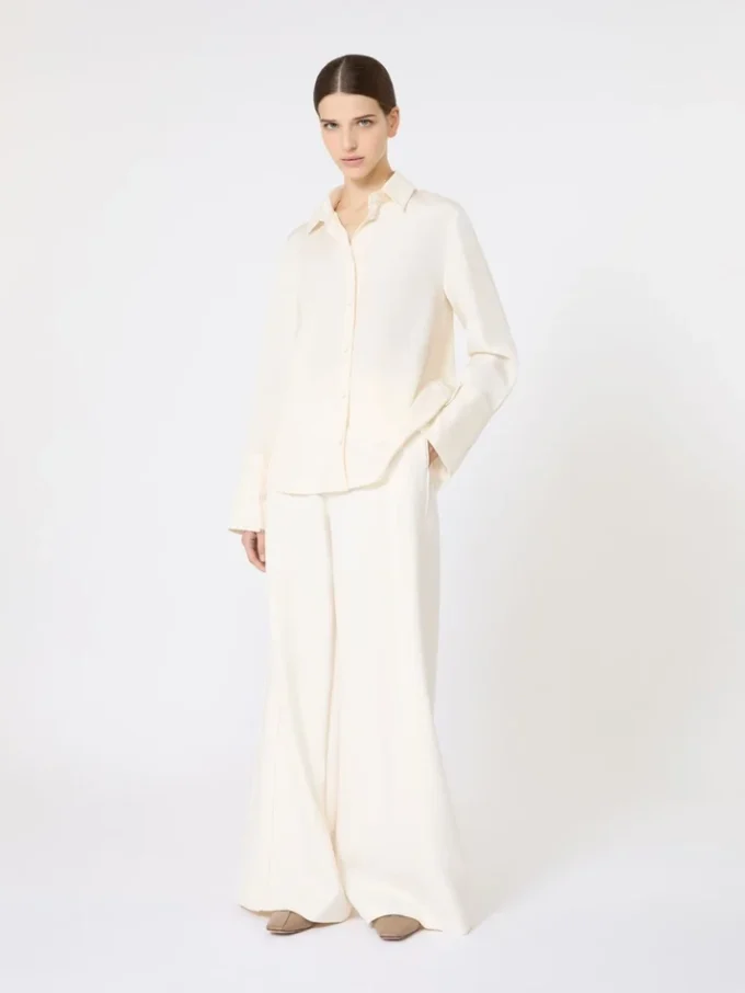 Scuba jersey trousers, ivory