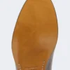 Semi-glossy leather moccasins, cocoa Semi-glossy leather moccasins, cocoa