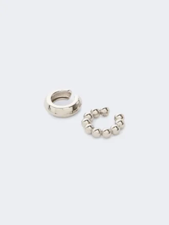 Set of two ear cuffs, silver
