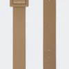 Shiny nappa leather belt, turtledove
