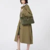 Shiny nappa leather envelope pasticcino bag, dark green Shiny nappa leather envelope pasticcino bag, dark green