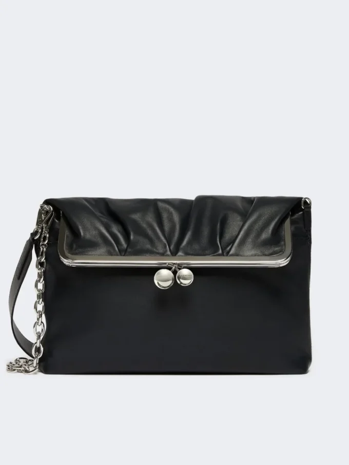 Shiny nappa leather envelope pasticcino bag, ultramarine Shiny nappa leather envelope pasticcino bag, ultramarine