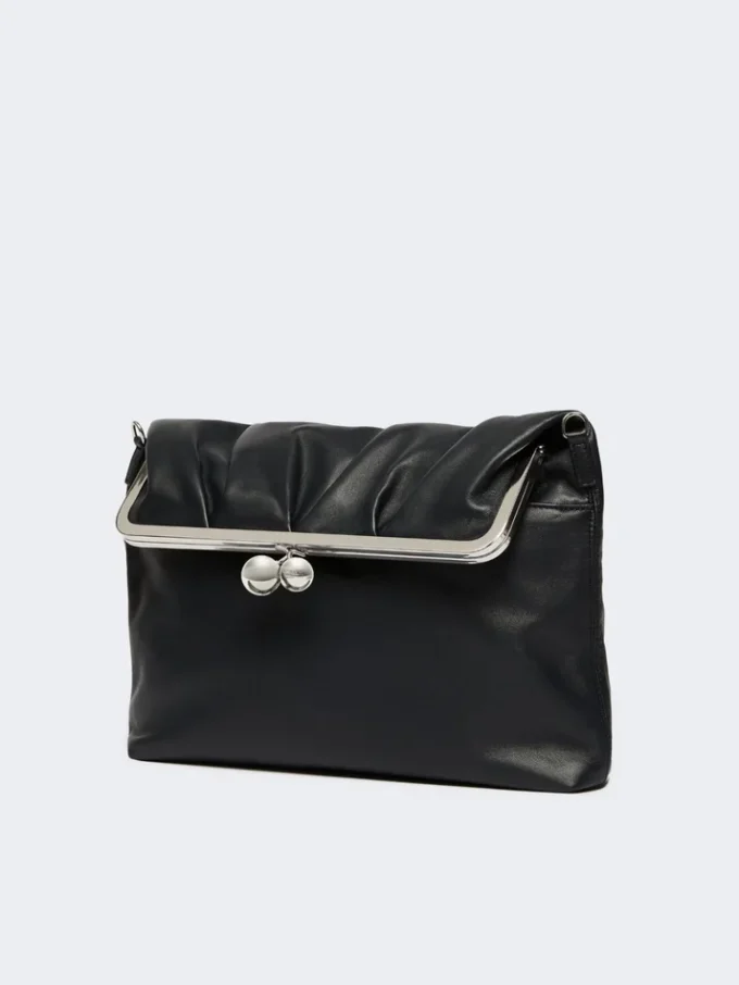 Shiny nappa leather envelope pasticcino bag, ultramarine Shiny nappa leather envelope pasticcino bag, ultramarine