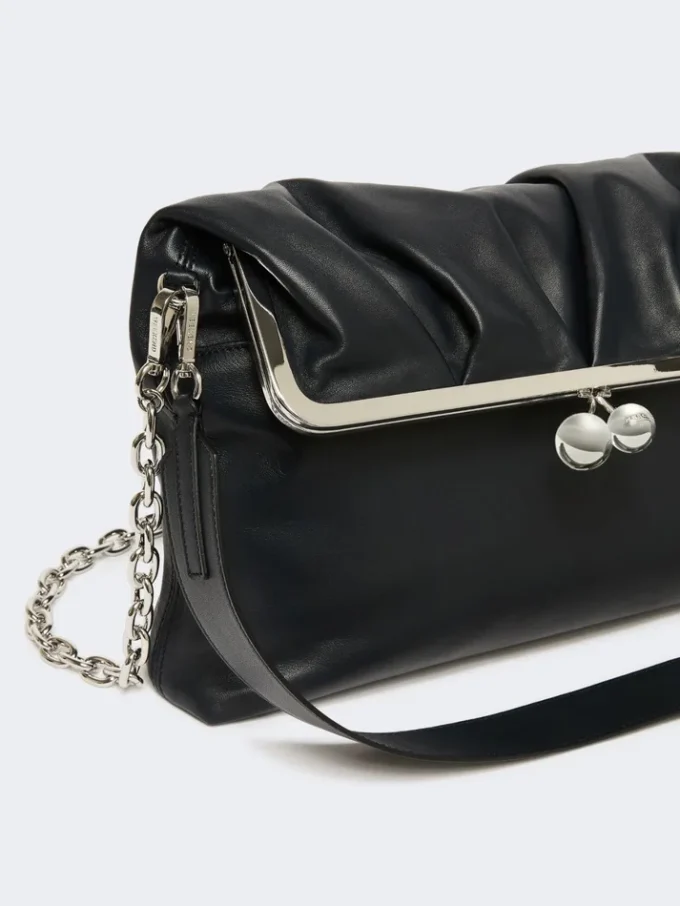 Shiny nappa leather envelope pasticcino bag, ultramarine Shiny nappa leather envelope pasticcino bag, ultramarine