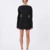 Short contoured cady dress , black