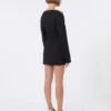 Short contoured cady dress , black