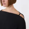 Short contoured cady dress , black