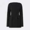 Short contoured cady dress , black