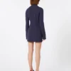 Short, contoured gabardine dress , midnightblue