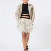 Short cotton duster coat, sand Short cotton duster coat, sand