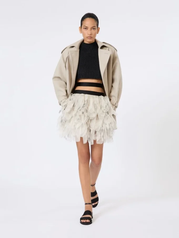 Short cotton duster coat, sand Short cotton duster coat, sand