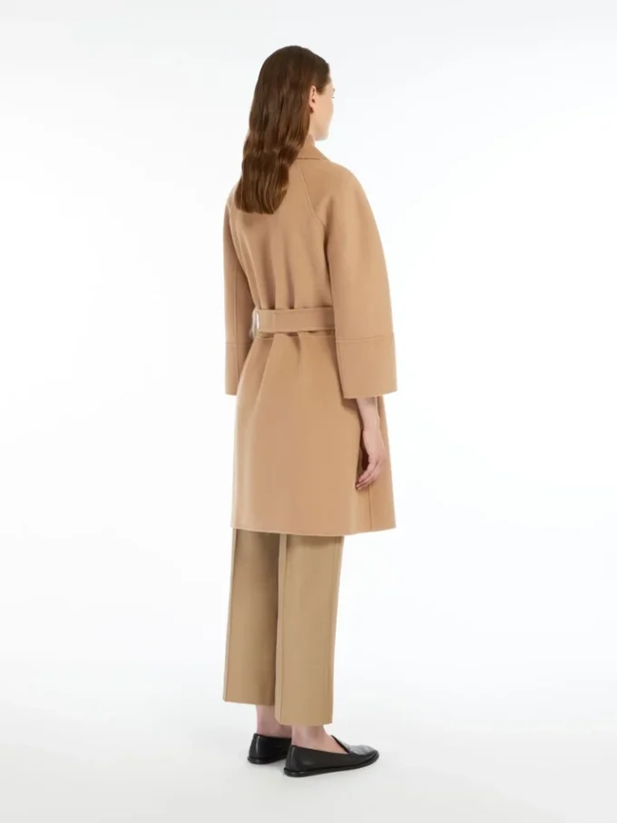 Short double-faced wool coat, camel Short double-faced wool coat, camel