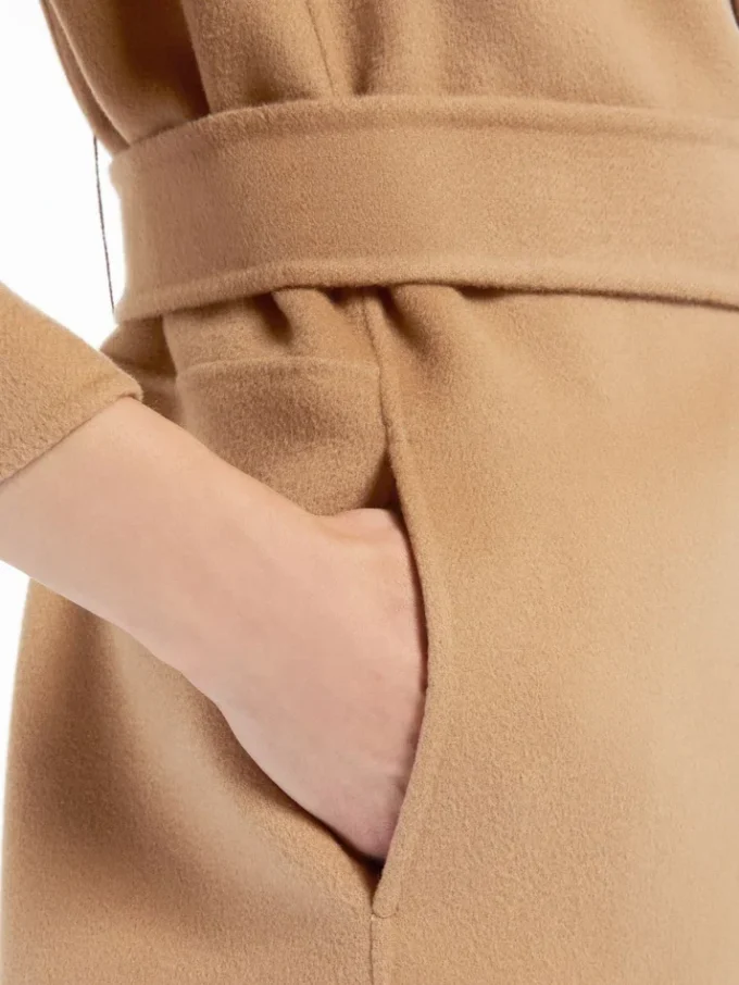 Short double-faced wool coat, camel Short double-faced wool coat, camel
