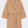 Short double-faced wool coat, camel Short double-faced wool coat, camel