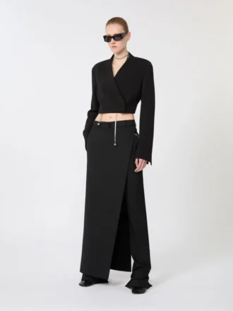 Short jersey jacket, black