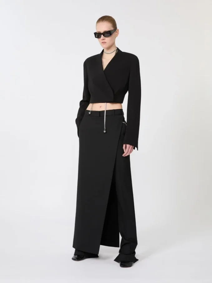 Short jersey jacket, black