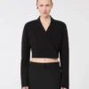 Short jersey jacket, black
