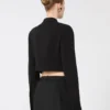 Short jersey jacket, black