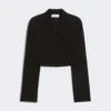 Short jersey jacket, black