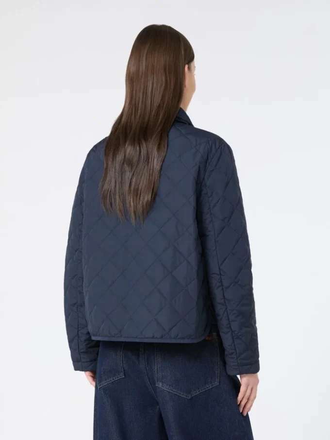 Short padded jacket in water-repellent fabric, navy Short padded jacket in water-repellent fabric, navy
