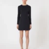 Short scuba jersey dress, ultramarine