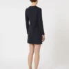 Short scuba jersey dress, ultramarine