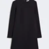 Short scuba jersey dress, ultramarine