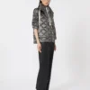 Short water-repellent canvas down jacket, dark grey Short water-repellent canvas down jacket, dark grey