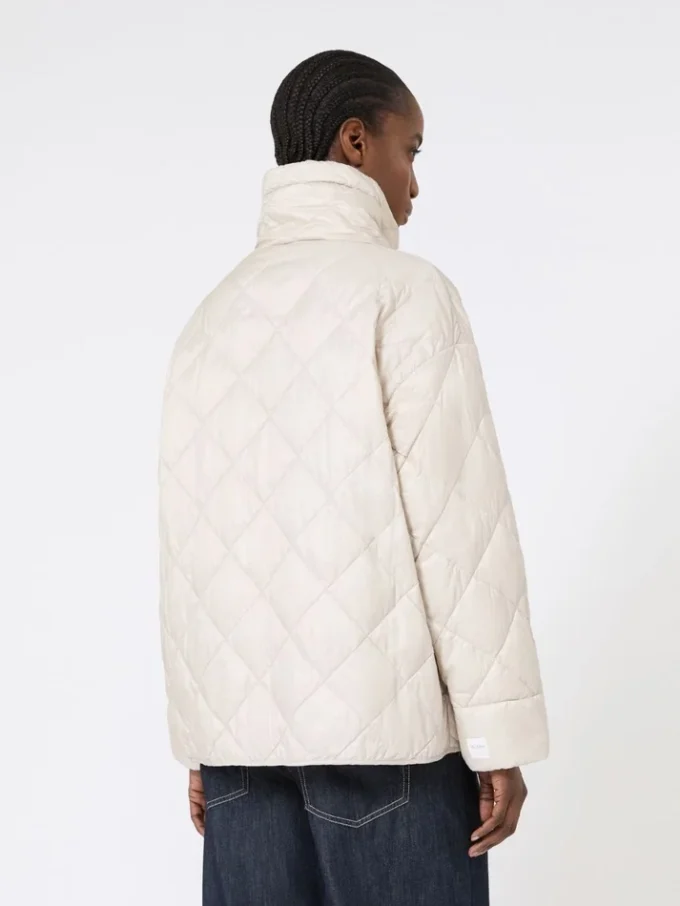 Short water-repellent canvas down jacket, sand Short water-repellent canvas down jacket, sand