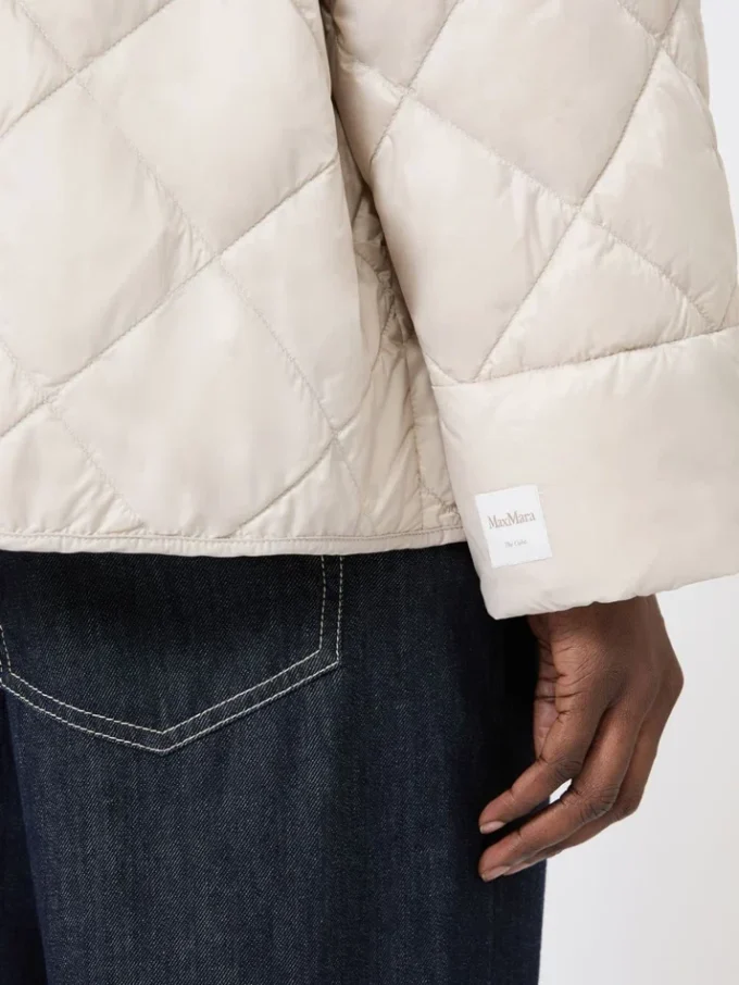 Short water-repellent canvas down jacket, sand Short water-repellent canvas down jacket, sand