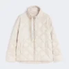 Short water-repellent canvas down jacket, sand Short water-repellent canvas down jacket, sand