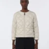 Short water-repellent canvas padded jacket, sand Short water-repellent canvas padded jacket, sand