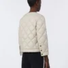 Short water-repellent canvas padded jacket, sand Short water-repellent canvas padded jacket, sand