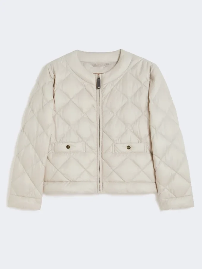 Short water-repellent canvas padded jacket, sand Short water-repellent canvas padded jacket, sand