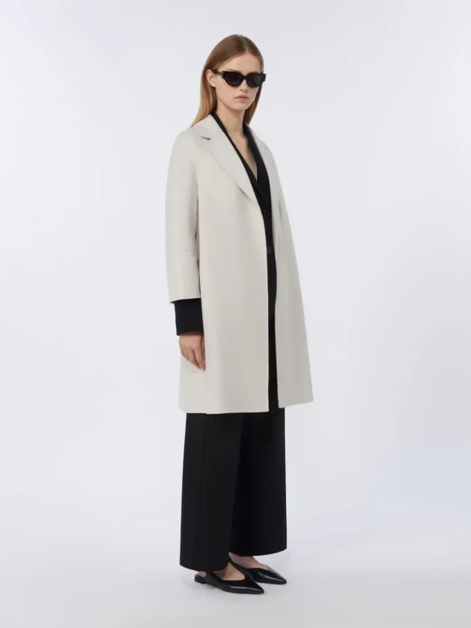 Short wool coat, ivory Short wool coat, ivory