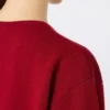 Short wool dress, dark red