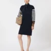 Short wool dress, ultramarine