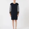 Short wool dress, ultramarine