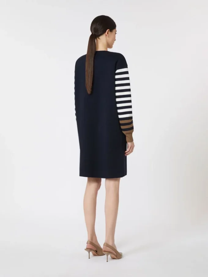 Short wool dress, ultramarine