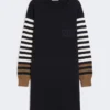 Short wool dress, ultramarine
