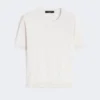 Silk and cotton jumper, ecru