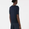 Silk and cotton jumper, navy