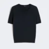 Silk and cotton jumper, navy