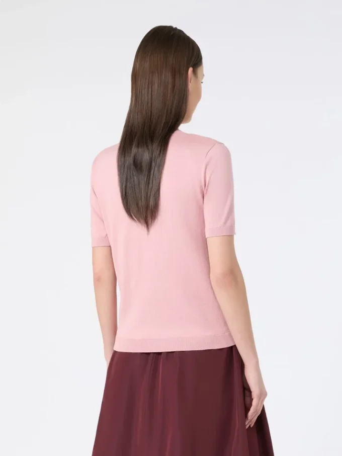 Silk and cotton jumper, pink